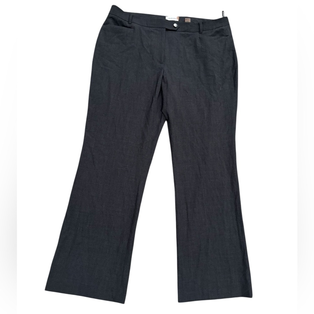 Calvin Klein Women’s Dk Gray Bootcut Formal Dress Pants-size 14